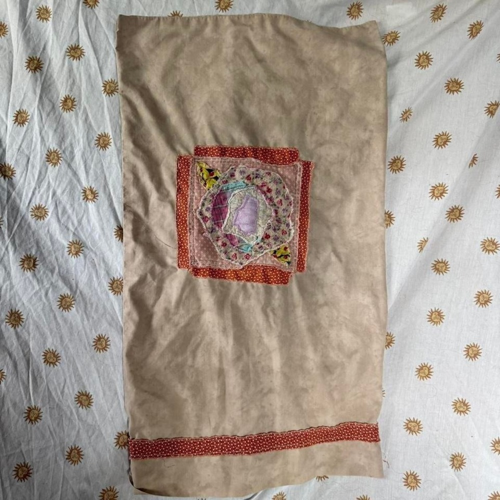 Handmade patchwork pillowcase